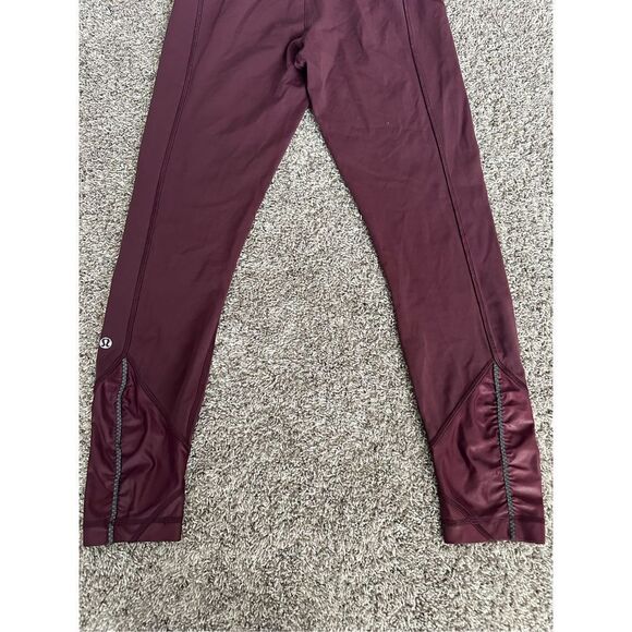 Lululemon Pace Oueen
Tight-Bordeaux Drama Workout Athletic 
Leggings Maroon 6 - Picture 8 of 9